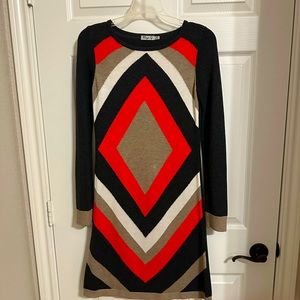 Long sleeve Patterned Dress (knee length)